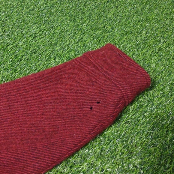 VINTAGE WOOLRICH BUTTON DOWN SHIRT SIZE XL BUTTON UP RED BLACK KNIT HERRINGBONE - Picture 6 of 6